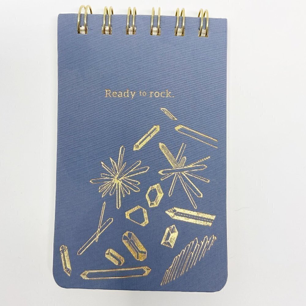 DESIGNWORKS INK | Cloth Covered Spiral Bound Notepad - "Ready To Rock"